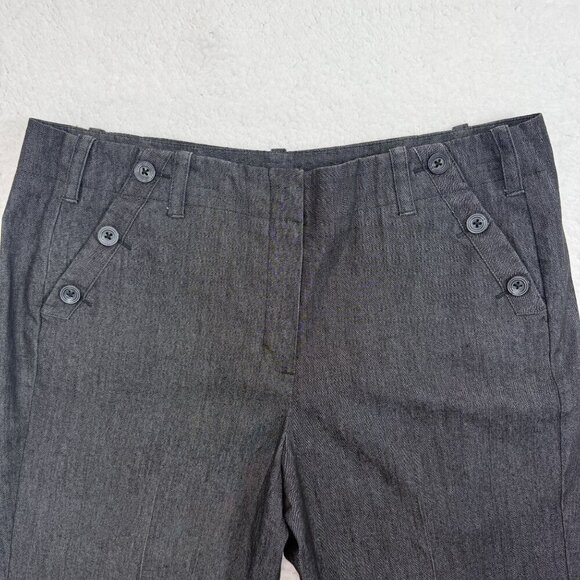 Sandro Sportswear Sailor Wide Leg Cropped Capri Pants Stretch Womens 14 Preppy - Picture 2 of 12